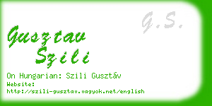 gusztav szili business card