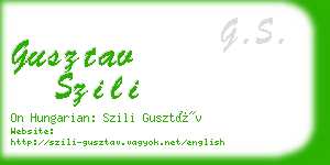 gusztav szili business card